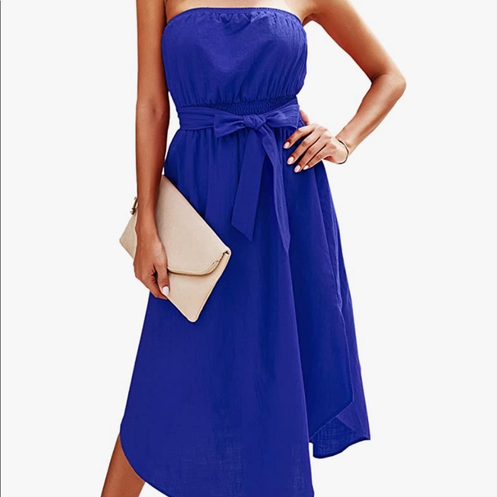 Maxi strapless dress from Amazon. A size medium never worn.